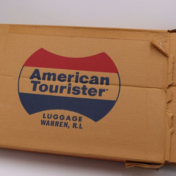 American Tourister Vintage Brown Vinyl Business Case Travel Bag Document File - Picture 8 of 10